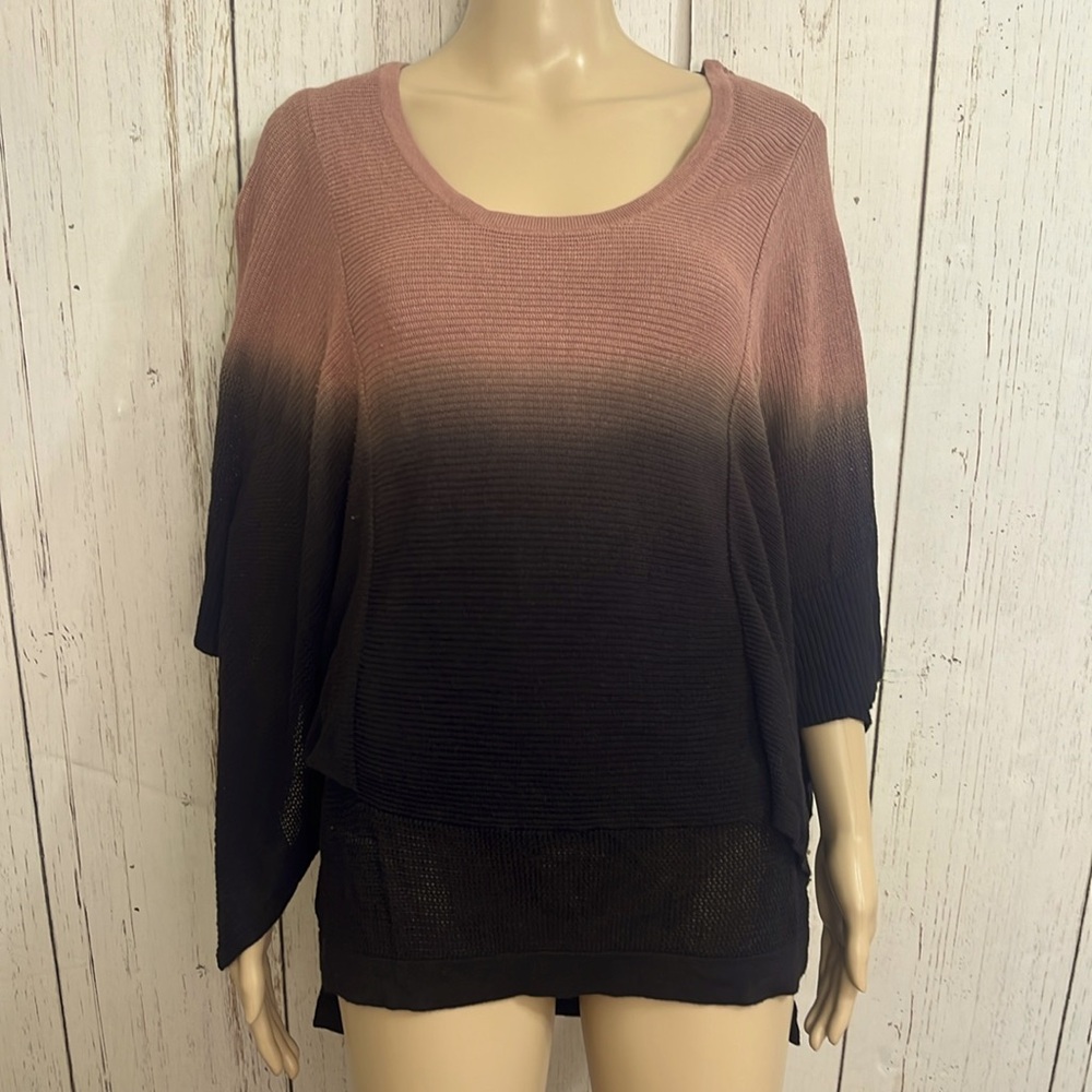 Gentle Fawn Ombré Sweater Flowy Sleeves Size M